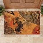 African Women Rubber Doormat With Tribal Pattern - African Pride