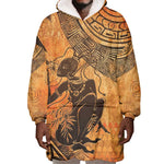 African Women Wearable Blanket Hoodie With Tribal Pattern - African Pride