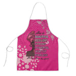 African Women Apron Black Beautiful Brave and Bressed - Pink Color