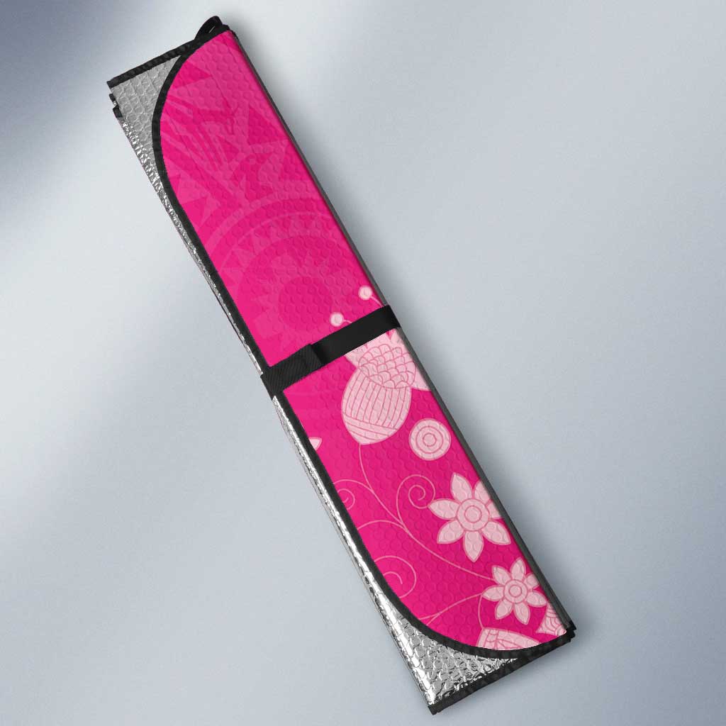 African Women Auto Sun Shade Black Beautiful Brave and Bressed - Pink Color