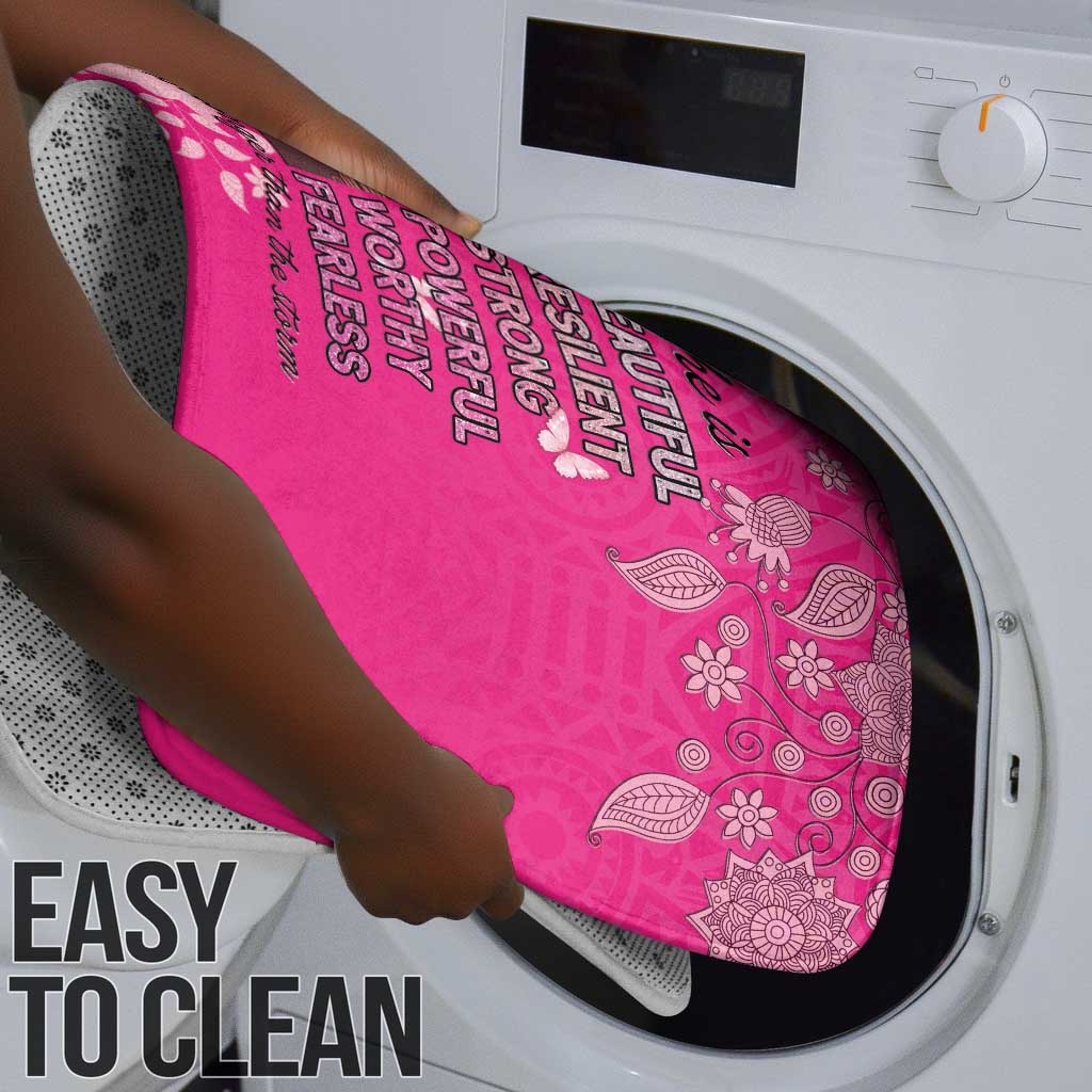 African Women Bathroom Set Black Beautiful Brave and Bressed - Pink Color
