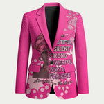 African Women Blazer Black Beautiful Brave and Bressed - Pink Color