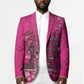African Women Blazer Black Beautiful Brave and Bressed - Pink Color