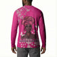 African Women Button Sweatshirt Black Beautiful Brave and Bressed - Pink Color