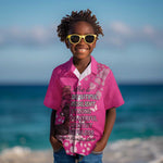 African Women Black Beautiful Brave and Bressed - Pink Color Kid Hawaiian Shirt - African Pride
