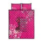 African Women Black Beautiful Brave and Bressed - Pink Color Quilt Bed Set - African Pride