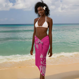 African Women Black Beautiful Brave and Bressed - Pink Color Sarong - African Pride