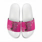 African Women Slide Sandals Black Beautiful Brave and Bressed - Pink Color