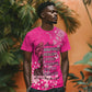 African Women Black Beautiful Brave and Bressed - Pink Color T shirt - African Pride