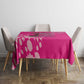 African Women Black Beautiful Brave and Bressed - Pink Color Tablecloth - African Pride