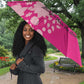 African Women Umbrella Black Beautiful Brave and Bressed - Pink Color