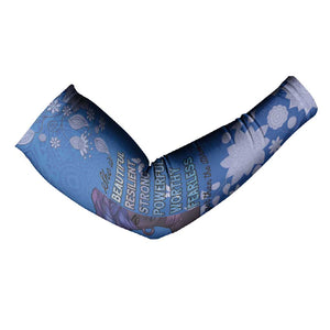 African Women Arm Sleeves Black Beautiful Brave and Bressed - Blue Color