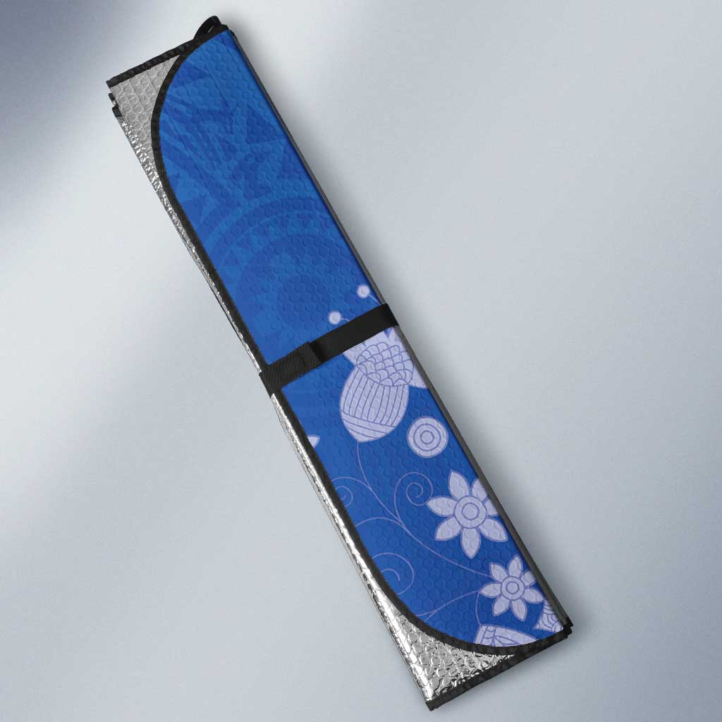 African Women Auto Sun Shade Black Beautiful Brave and Bressed - Blue Color