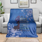 African Women Black Beautiful Brave and Bressed - Blue Color Blanket - African Pride