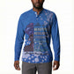 African Women Button Sweatshirt Black Beautiful Brave and Bressed - Blue Color
