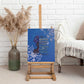 African Women Black Beautiful Brave and Bressed - Blue Color Canvas Wall Art - African Pride