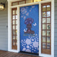 African Women Door Cover Black Beautiful Brave and Bressed - Blue Color