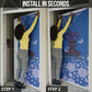 African Women Door Cover Black Beautiful Brave and Bressed - Blue Color