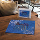 African Women Puzzle Black Beautiful Brave and Bressed - Blue Color