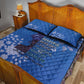 African Women Black Beautiful Brave and Bressed - Blue Color Quilt Bed Set - African Pride