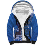 African Women Black Beautiful Brave and Bressed - Blue Color Sherpa Hoodie - African Pride