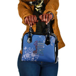 African Women Black Beautiful Brave and Bressed - Blue Color Shoulder Handbag - African Pride