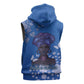 African Women Black Beautiful Brave and Bressed - Blue Color Sleeveless Hoodie - African Pride