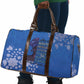 African Women Travel Bag Black Beautiful Brave and Bressed - Blue Color