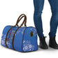 African Women Travel Bag Black Beautiful Brave and Bressed - Blue Color