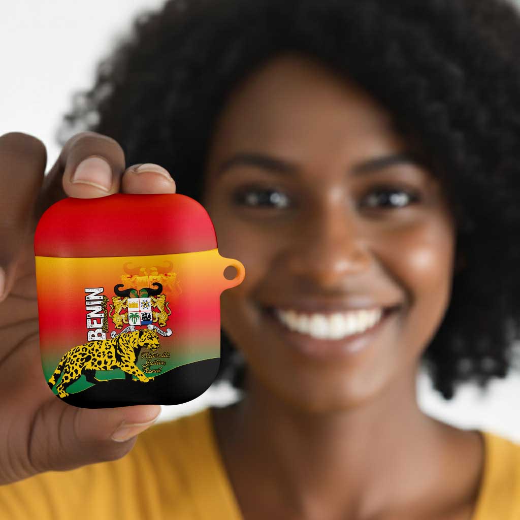 Benin National Day AirPods Case Leopard With Coat Of Arms