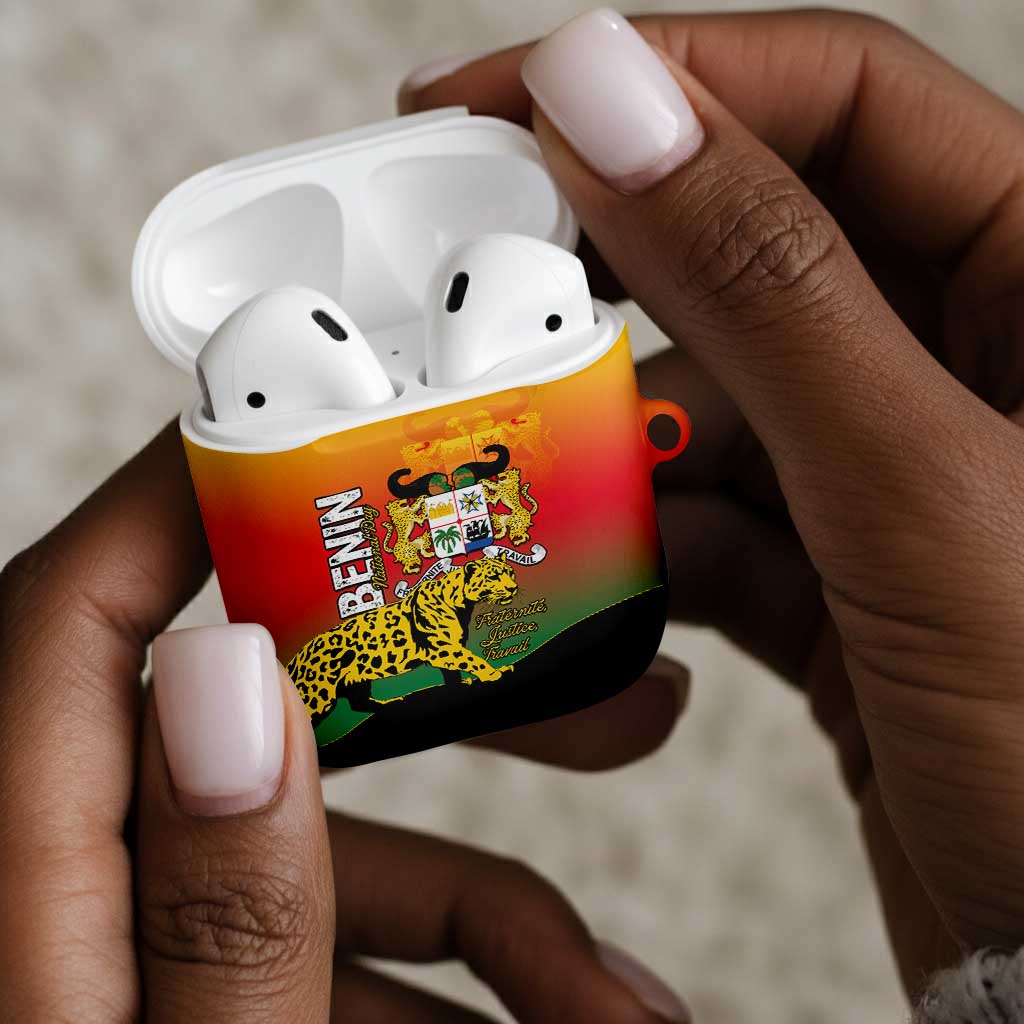 Benin National Day AirPods Case Leopard With Coat Of Arms