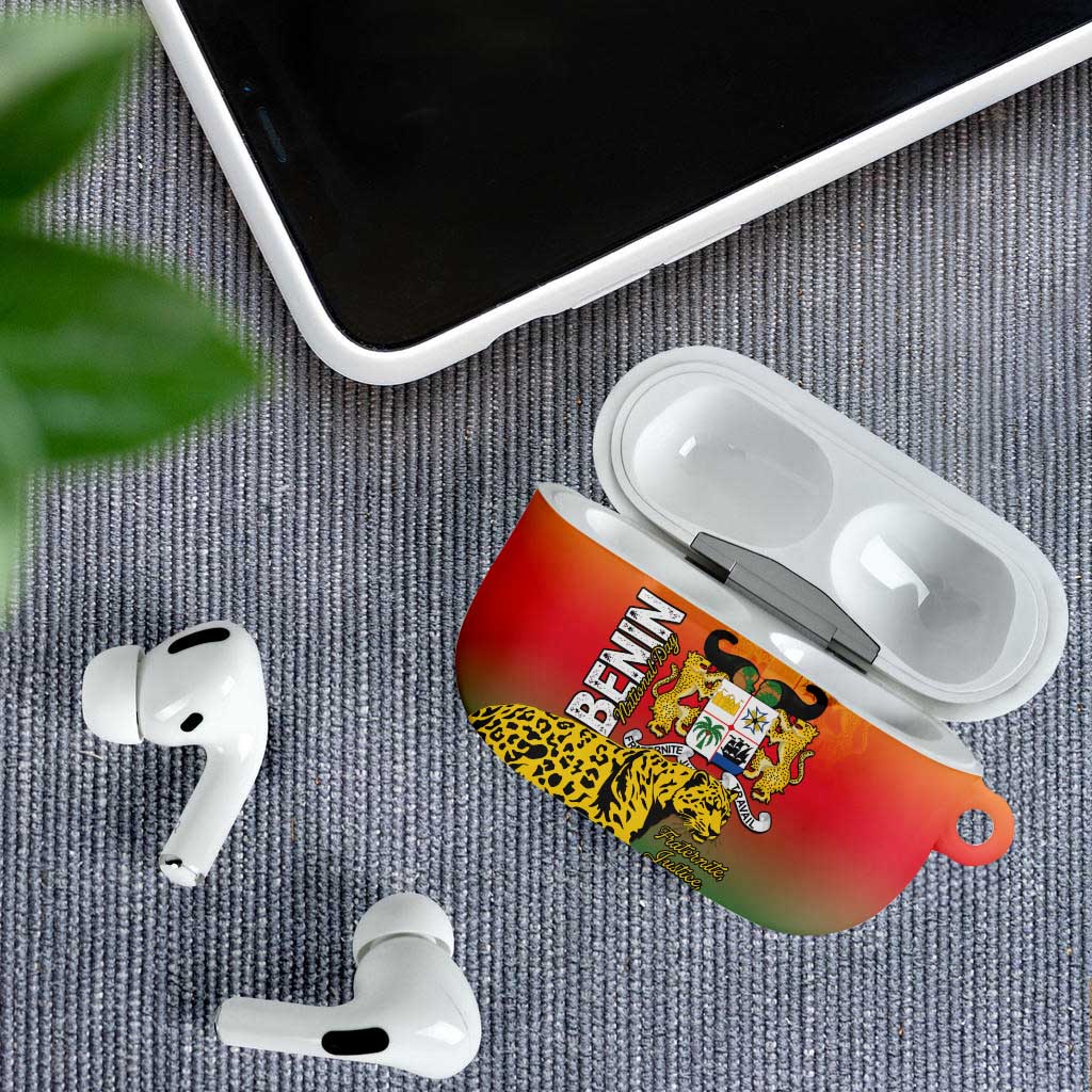 Benin National Day AirPods Case Leopard With Coat Of Arms