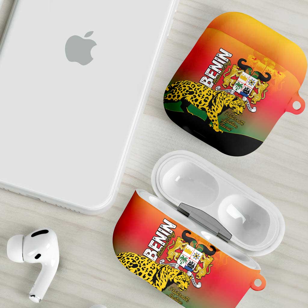 Benin National Day AirPods Case Leopard With Coat Of Arms
