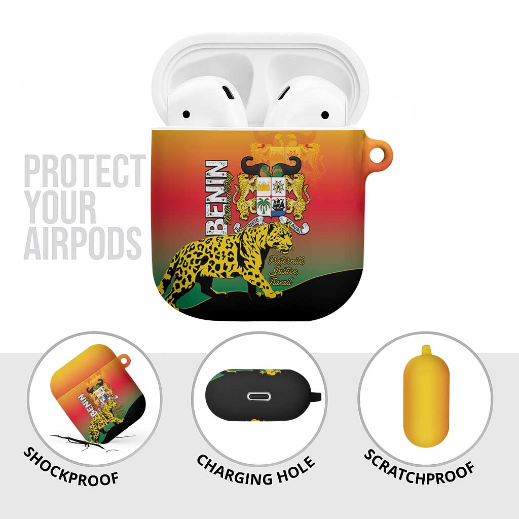 Benin National Day AirPods Case Leopard With Coat Of Arms