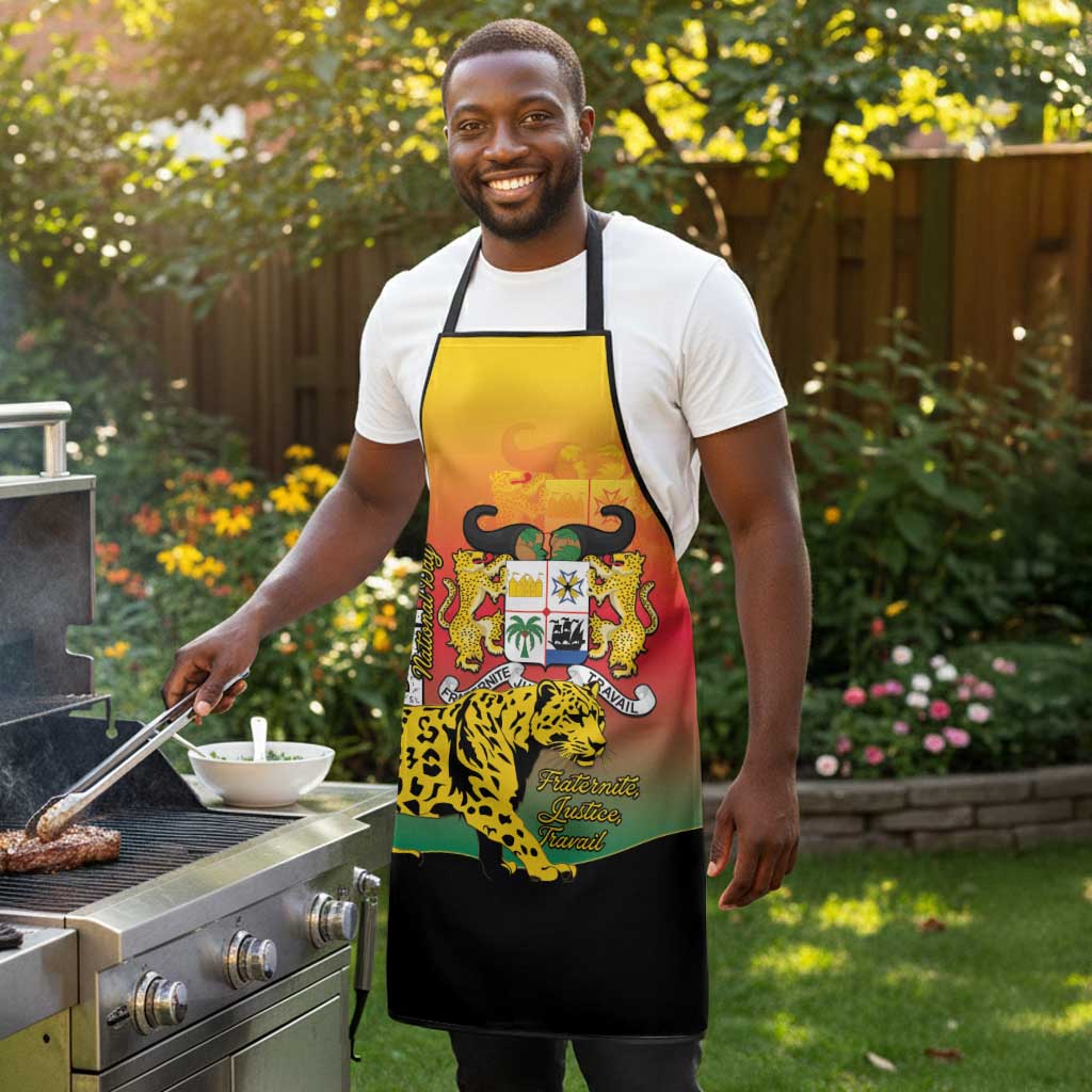 Benin National Day Apron Leopard With Coat Of Arms