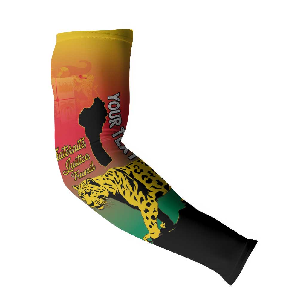 Personalized Benin National Day Arm Sleeves Leopard With Coat Of Arms