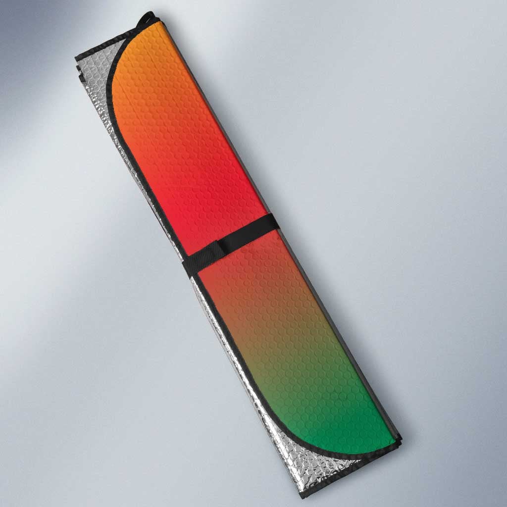 Benin National Day Auto Sun Shade Leopard With Coat Of Arms
