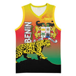 Personalized Benin National Day Basketball Jersey Leopard With Coat Of Arms LT15