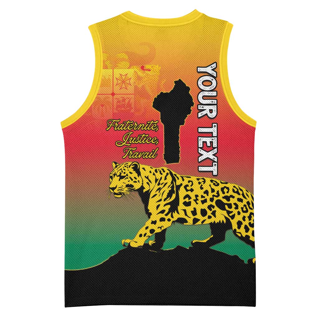 Personalized Benin National Day Basketball Jersey Leopard With Coat Of Arms LT15