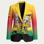 Personalized Benin National Day Blazer Leopard With Coat Of Arms