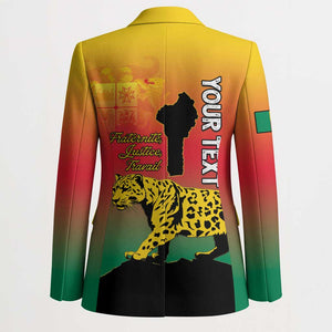 Personalized Benin National Day Blazer Leopard With Coat Of Arms