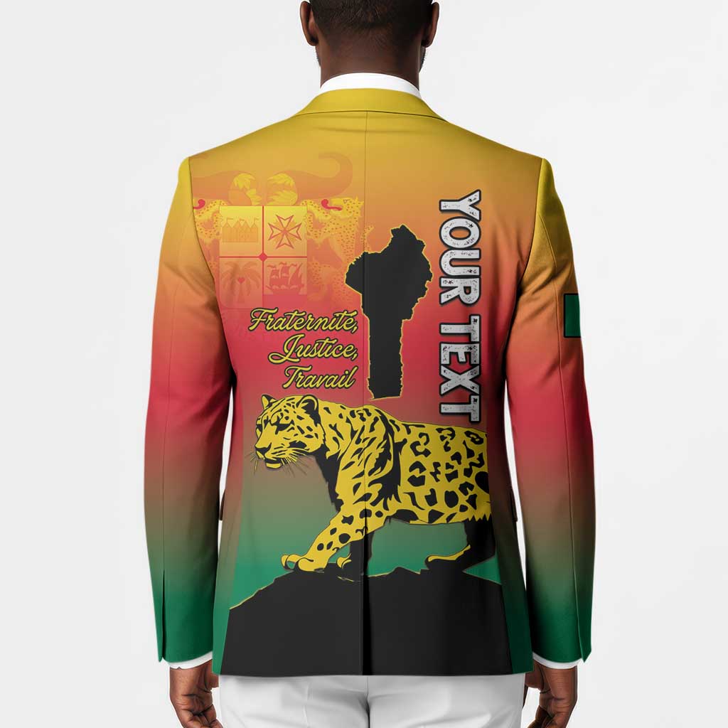 Personalized Benin National Day Blazer Leopard With Coat Of Arms