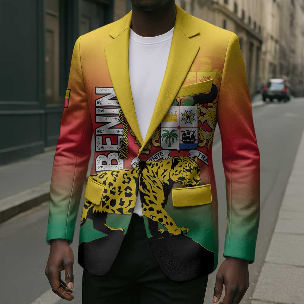 Personalized Benin National Day Blazer Leopard With Coat Of Arms