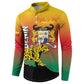 Personalized Benin National Day Button Sweatshirt Leopard With Coat Of Arms