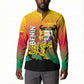 Personalized Benin National Day Button Sweatshirt Leopard With Coat Of Arms