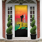 Personalized Benin National Day Door Cover Leopard With Coat Of Arms