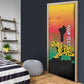 Personalized Benin National Day Door Cover Leopard With Coat Of Arms