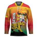 Personalized Benin National Day Hockey Jersey Leopard With Coat Of Arms
