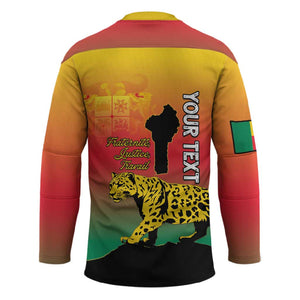 Personalized Benin National Day Hockey Jersey Leopard With Coat Of Arms