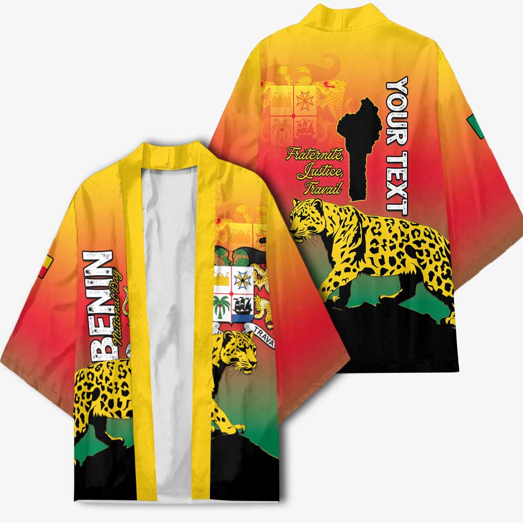 Personalized Benin National Day Kimono Leopard With Coat Of Arms